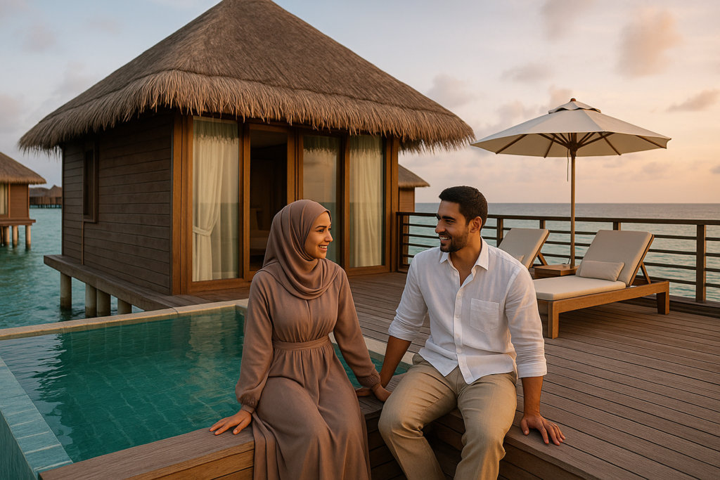 Maldives halal honeymoon couple