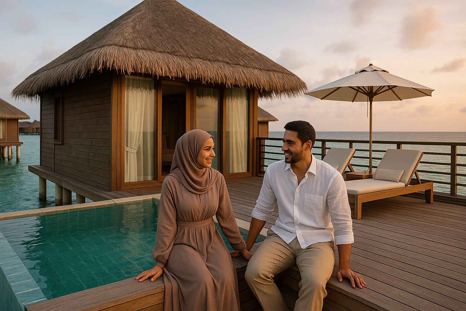 Maldives halal honeymoon couple